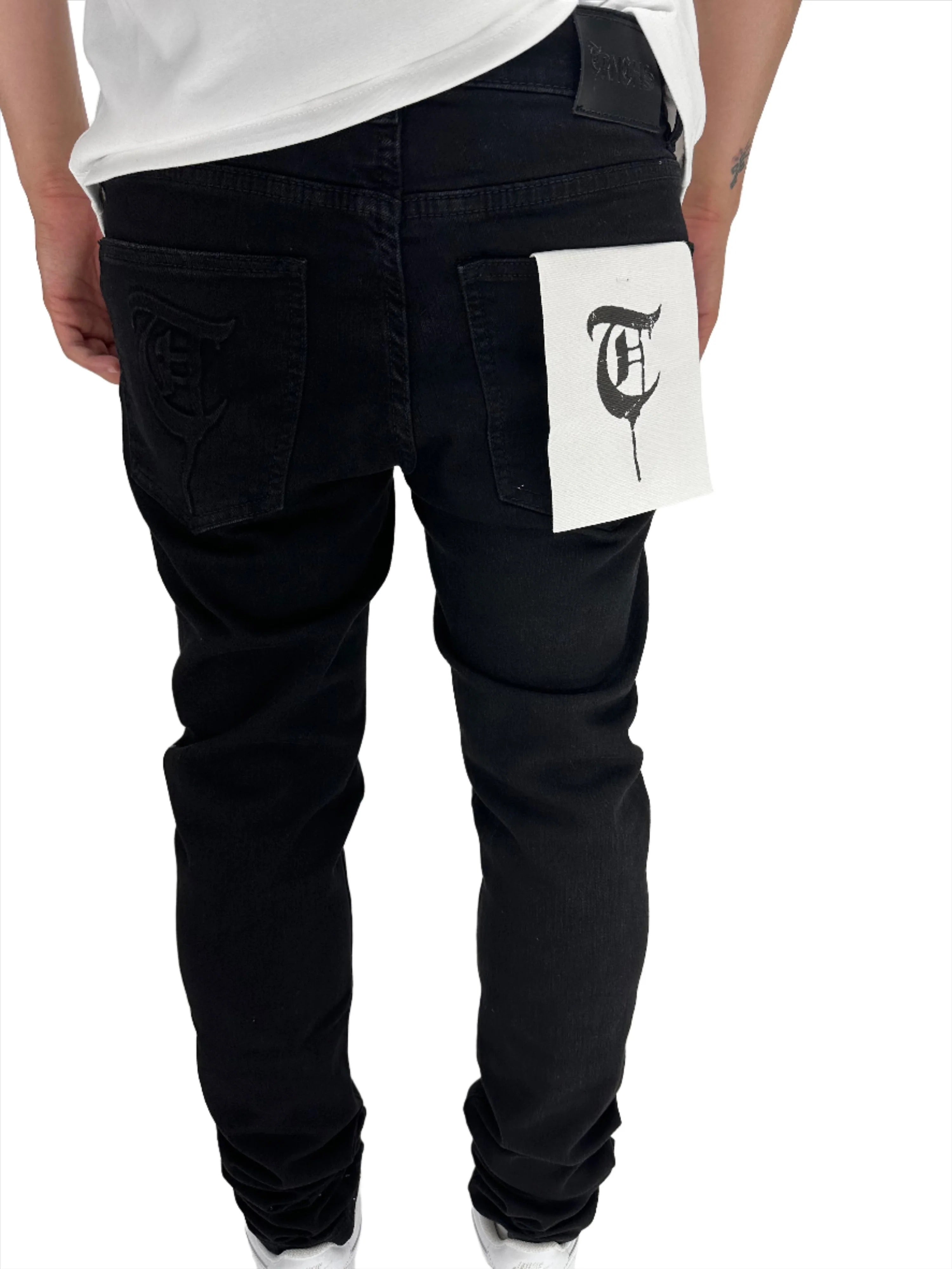 TRNCHS "FLAMINGO" SKINNY JEANS BLACK