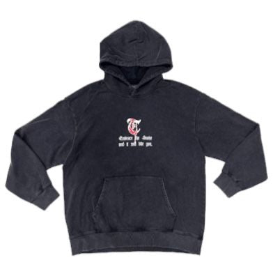 TRNCHS "LOVE" HOODIE VINTAGE BLACK