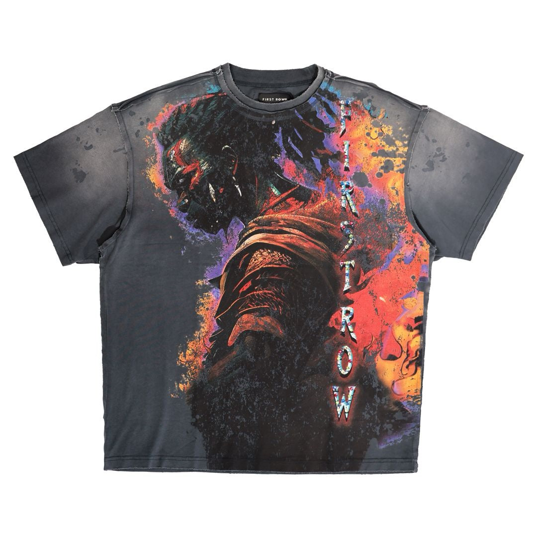 First Row "Spirit Walker" Tee Grey Wash