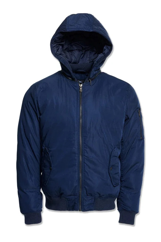 JORDAN CRAIG "SQUADRON BOMBER" HOODED JACKET NAVY