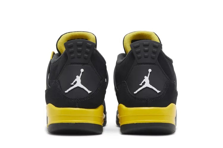 AIR JORDAN 4 RETRO (GS) BLACK/WHITE-TOUR YELLOW SIZE 5Y