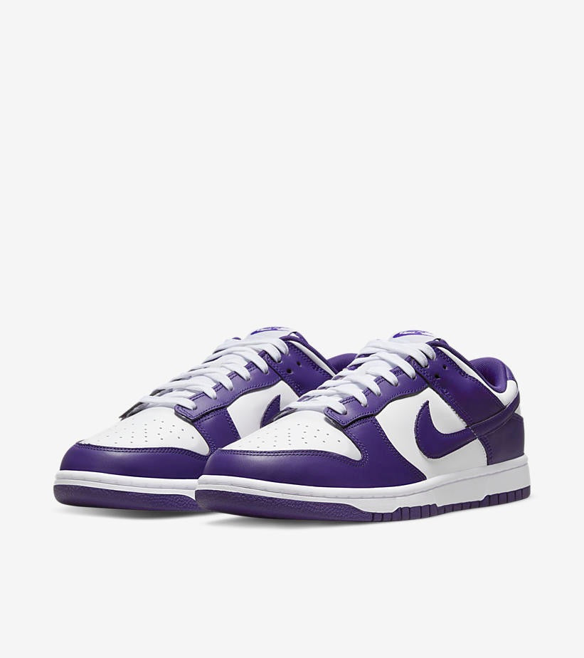 NIKE DUNK LOW RETRO WHITE/COURT PURPLE SIZE 10.5