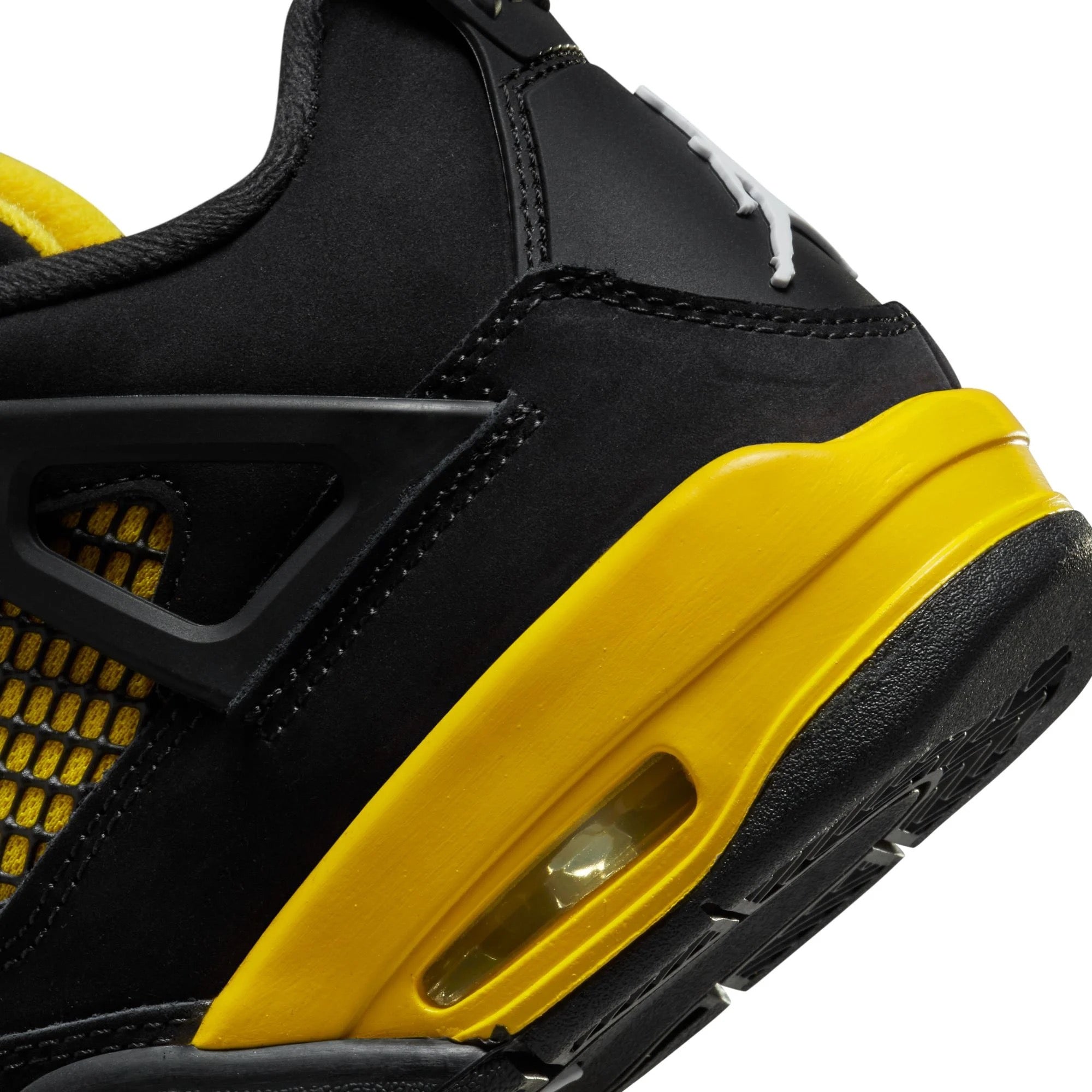 AIR JORDAN 4 RETRO (GS) BLACK/WHITE-TOUR YELLOW SIZE 5Y