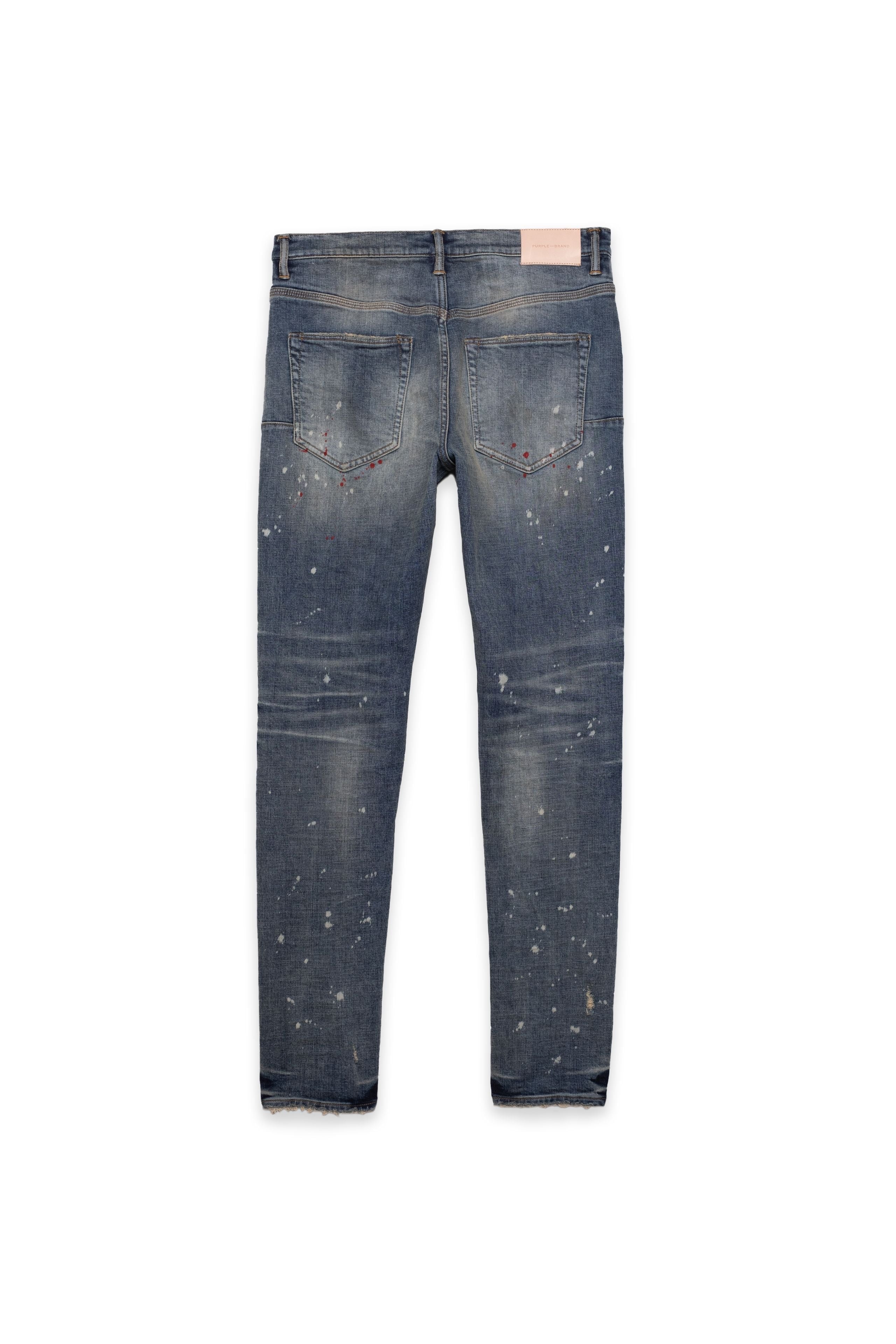 Purple "Vintage Spotted INDIGO" Slim Fit Jeans