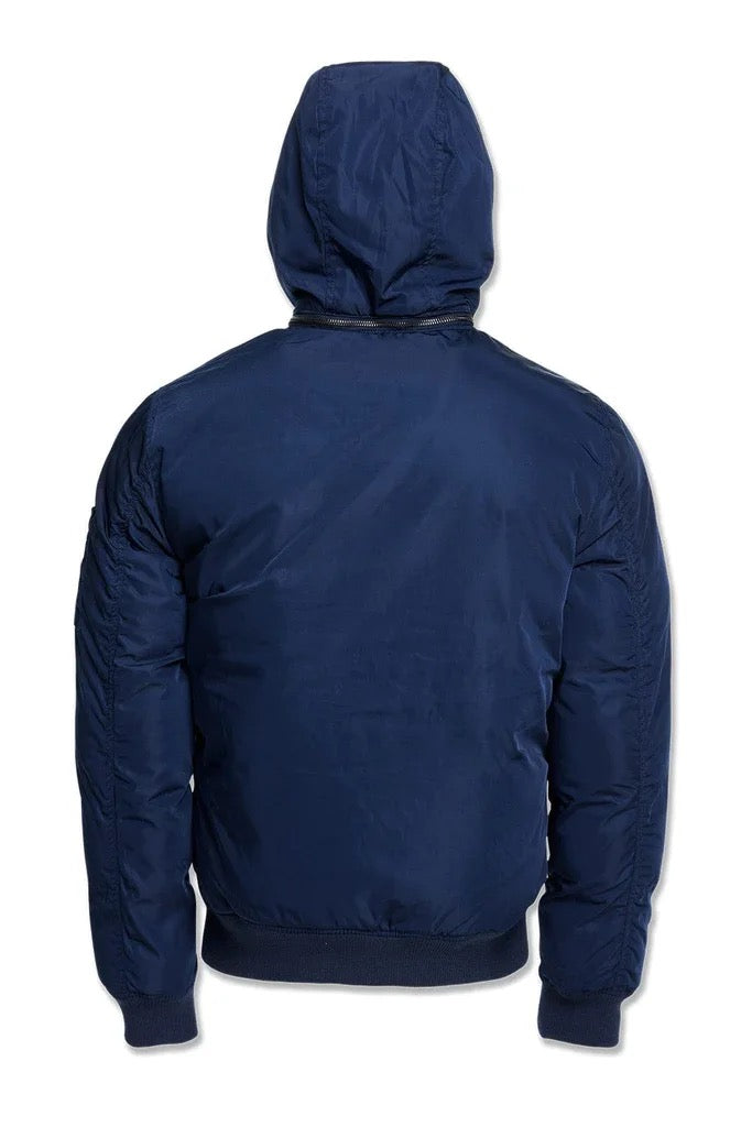 JORDAN CRAIG "SQUADRON BOMBER" HOODED JACKET NAVY