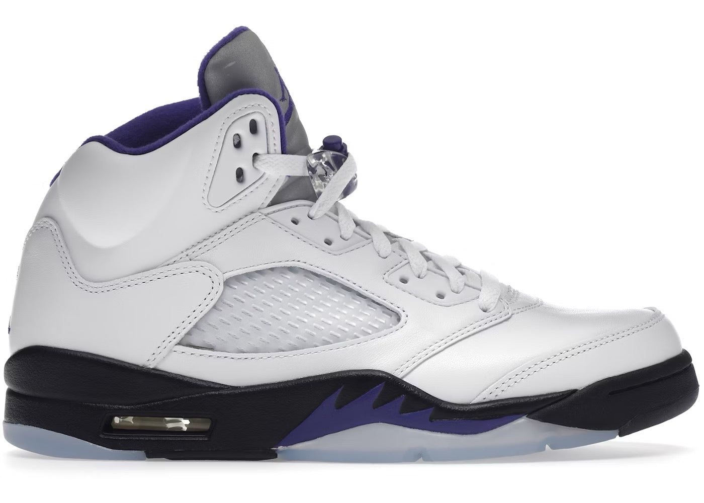 AIR JORDAN 5 RETRO WHITE/DARK CONCORD-BLACK SIZE 10