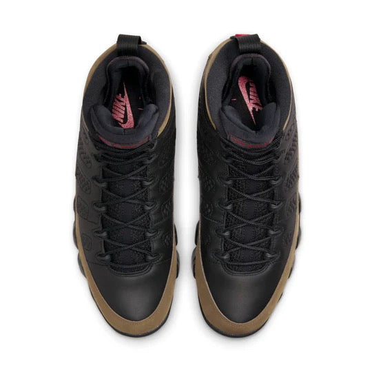 AIR JORDAN 9 RETRO BLACK/TRUE RED-LIGHT OLIVE