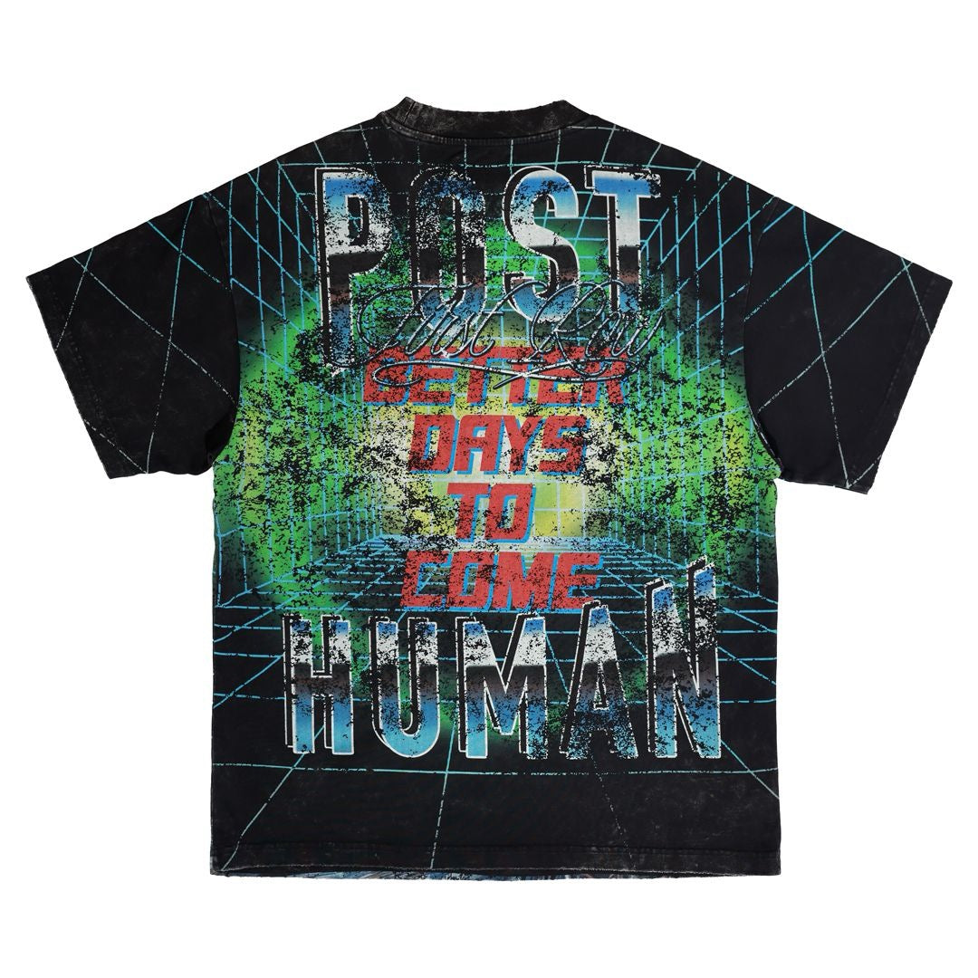 First Row "Human Matrix" Tee Black Wash