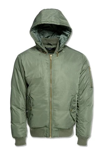 JORDAN CRAIG "SQUADRON BOMBER" HOODED JACKET SAGE