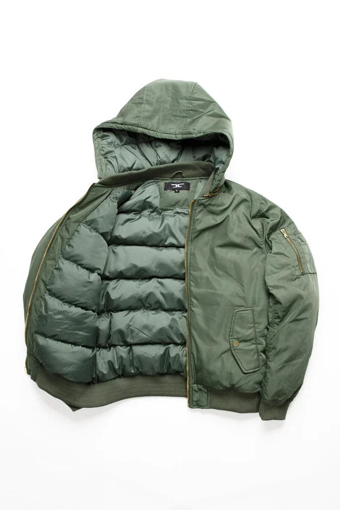 JORDAN CRAIG "SQUADRON BOMBER" HOODED JACKET SAGE