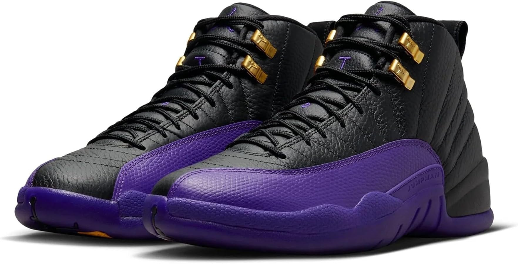 AIR JORDAN 12 RETRO BLACK/FIELD PURPLE SIZE 10