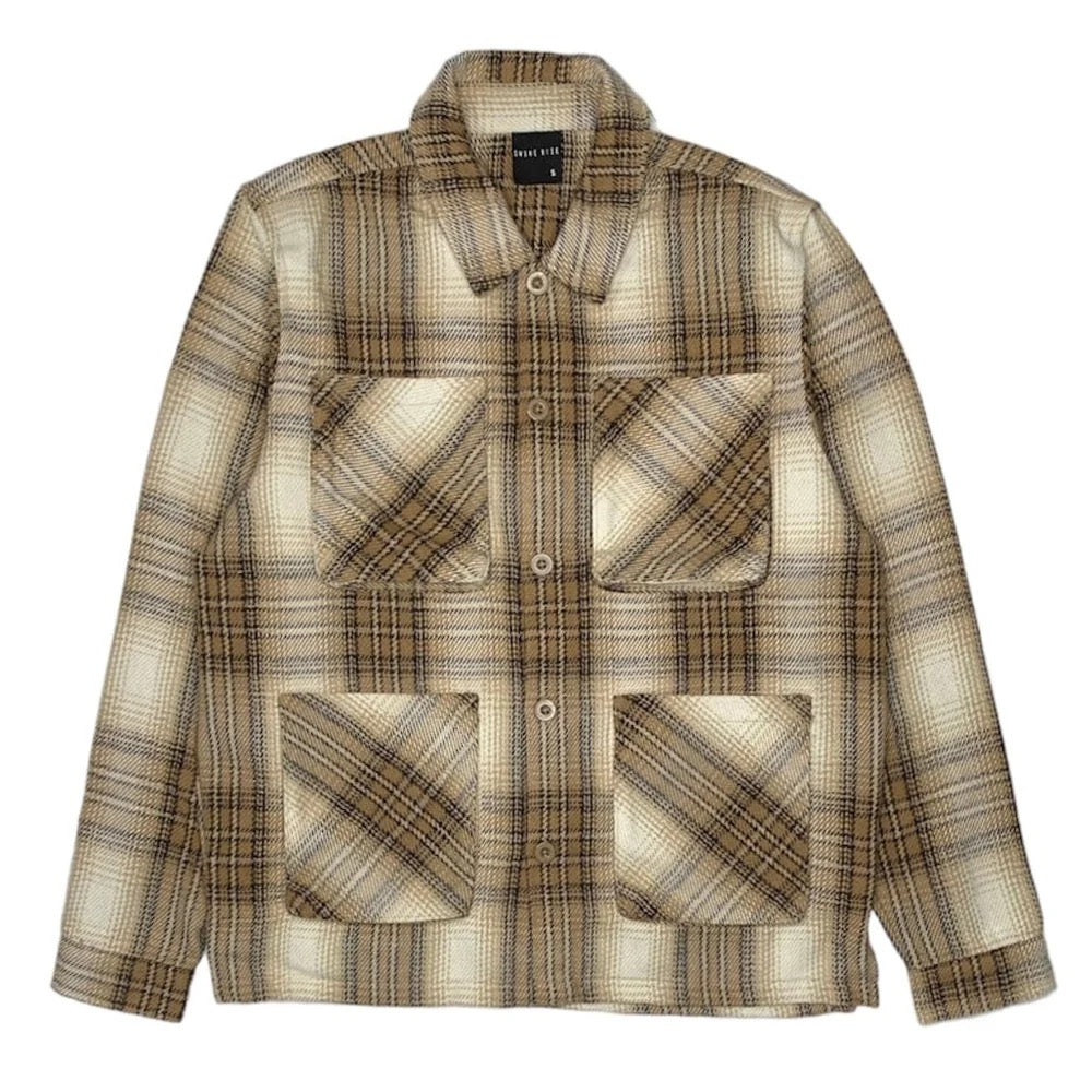 SMOKE RISE "FLANNEL" OVERSHIRT DRIFTWOOD