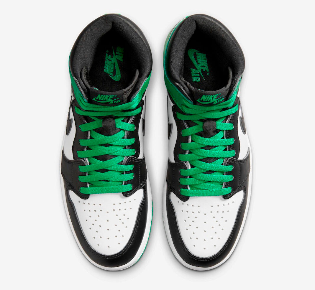 AIR JORDAN 1 RETRO HIGH OG BLACK/LUCKY GREEN-WHITE SIZE 10.5