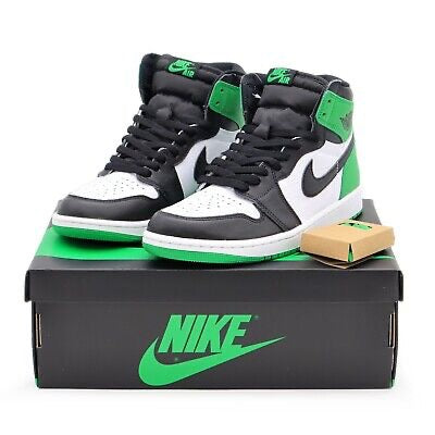 AIR JORDAN 1 RETRO HIGH OG BLACK/LUCKY GREEN-WHITE SIZE 10.5