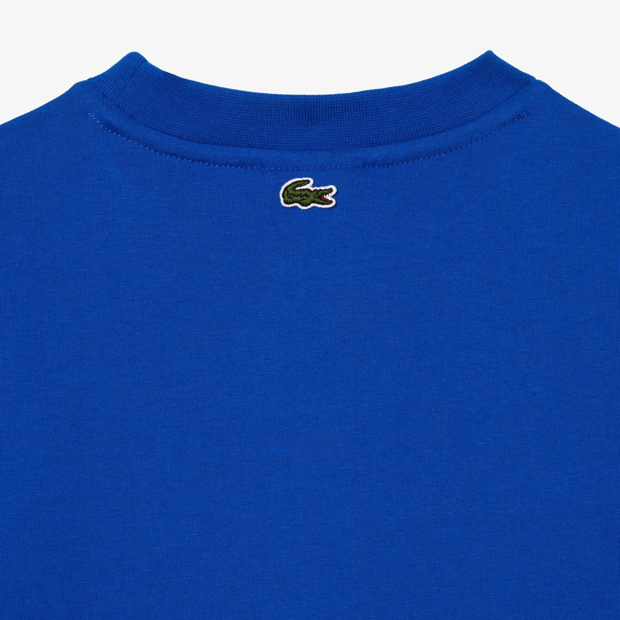 LACOSTE "SIGNATURE PRINT" TEE BLUE