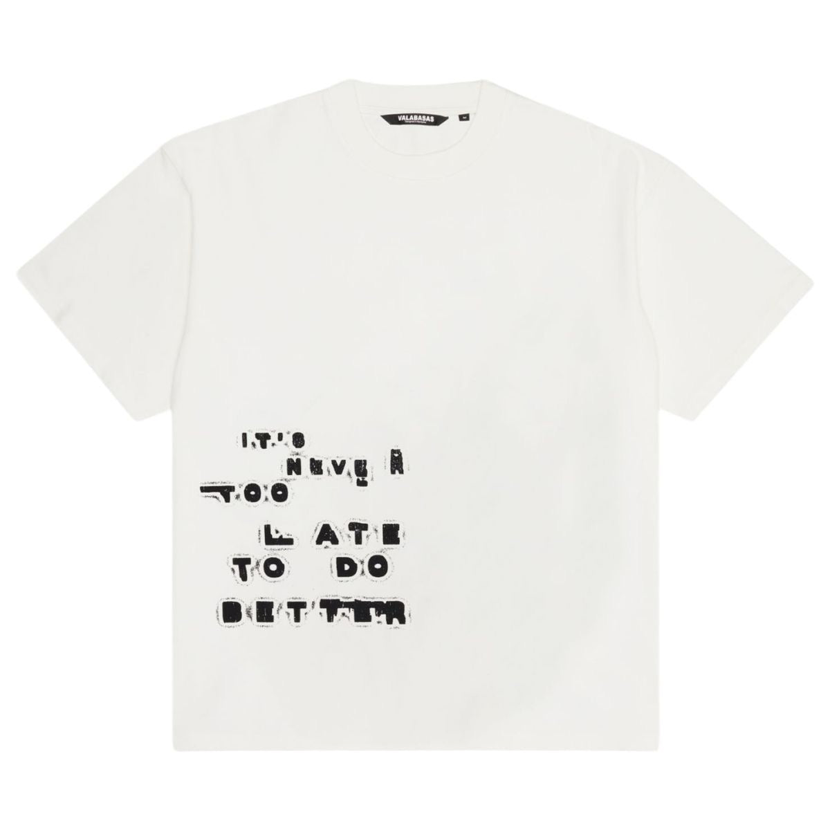 VALABASAS "SHOUT" TEE WHITE