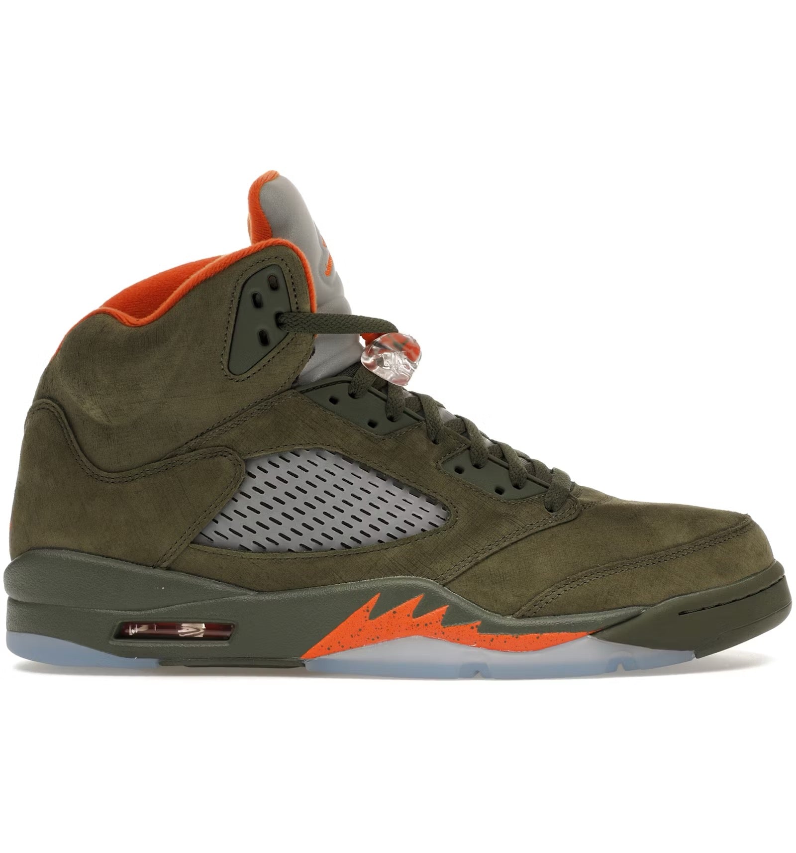 AIR JORDAN 5 RETRO ARMY OLIVE/SOLAR ORANGE SIZE 11.5