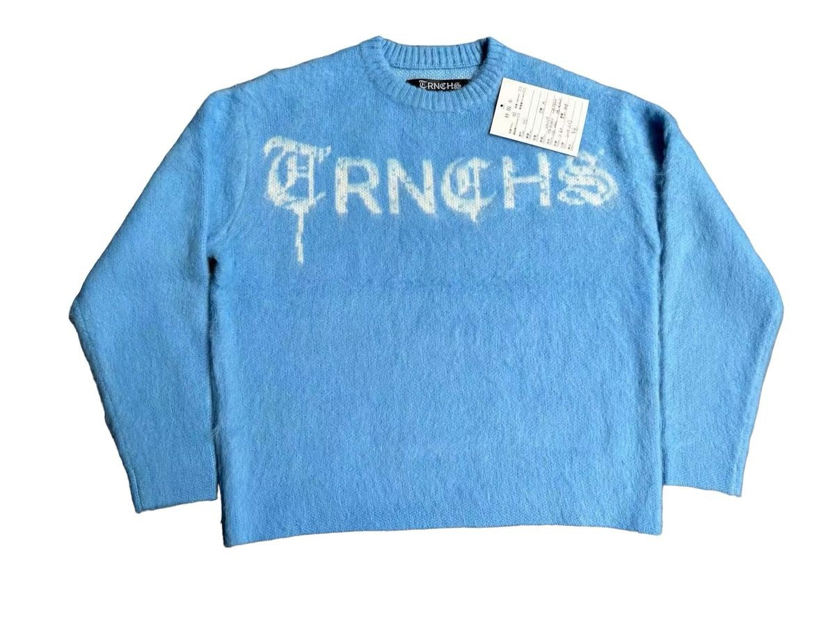 Trnchs "Mohair Blend" SWEATER Blue/White