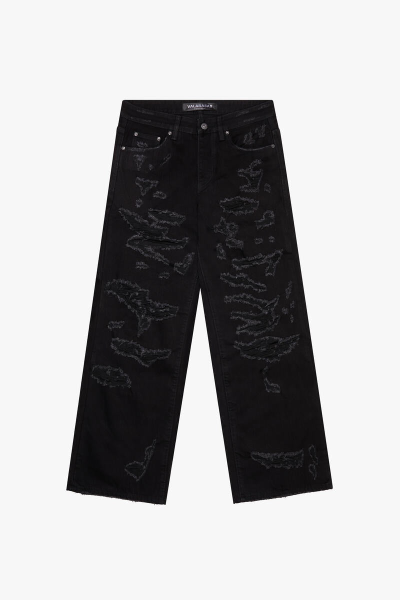 Valabasas "Splinter" Baggy Denim Jet Black