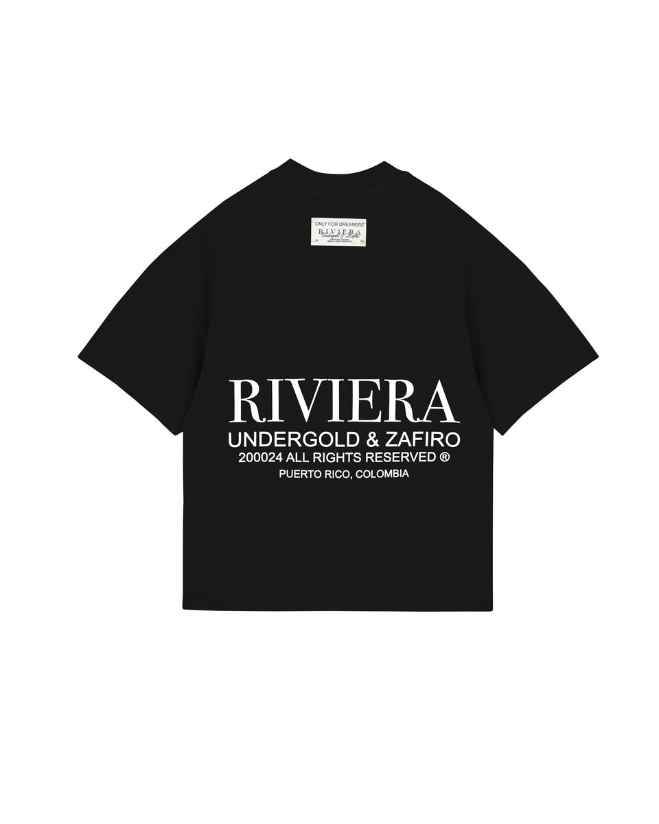 UNDERGOLD INTERNACIONAL "RIVIERA FRUIT ANGELS" BOX TEE BLACK