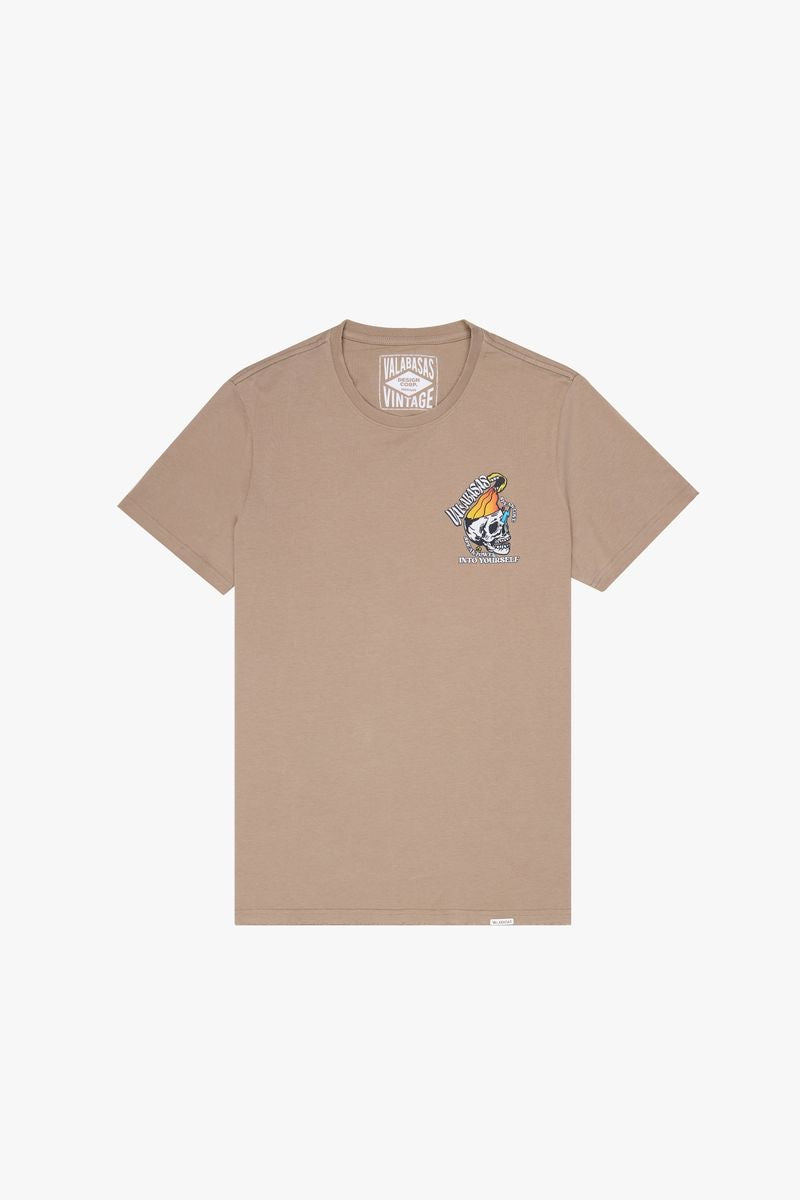 VALABASAS "SPEAKGOOD" TEE VINTAGE GREY KHAKI