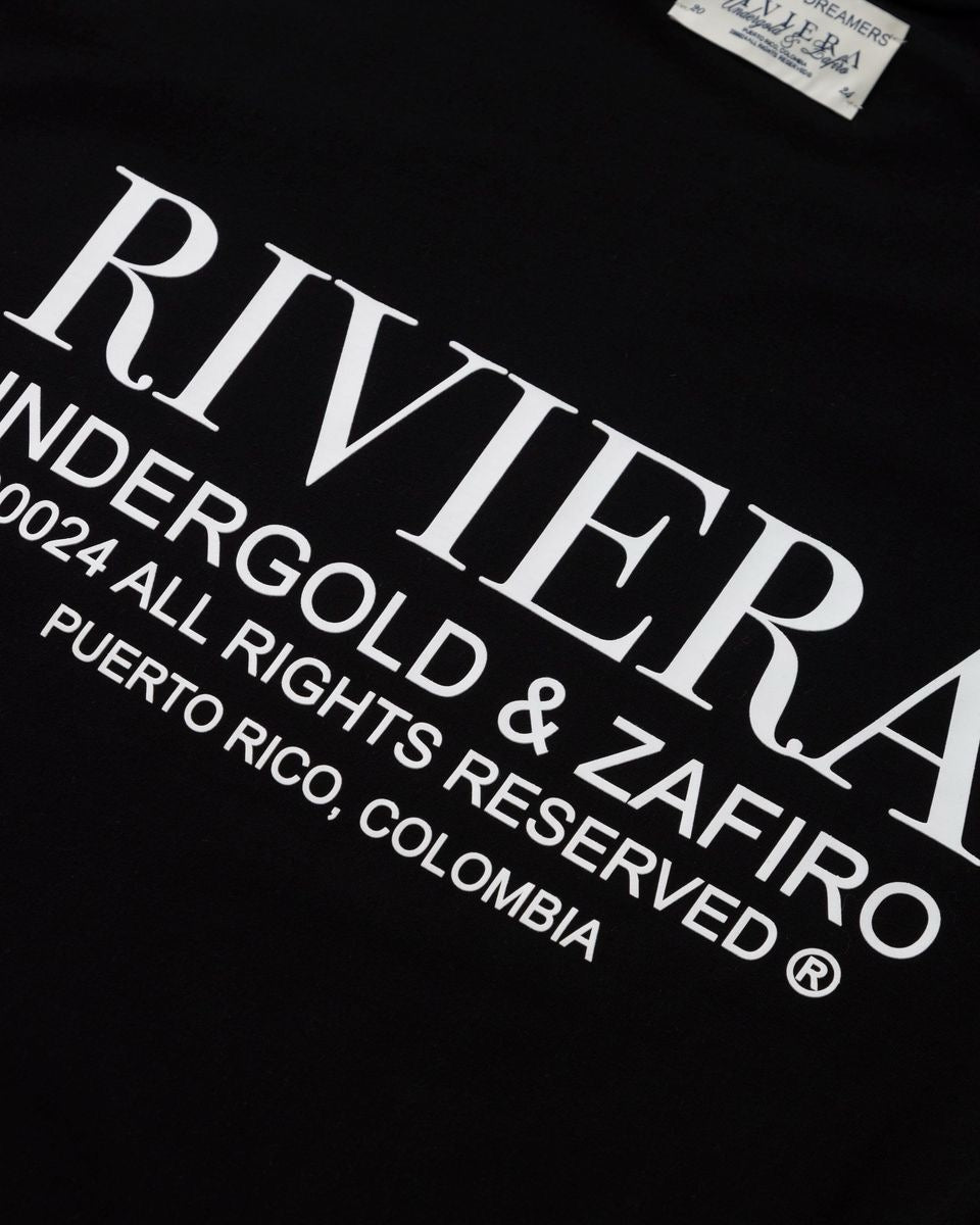 UNDERGOLD INTERNACIONAL "RIVIERA FRUIT ANGELS" BOX TEE BLACK