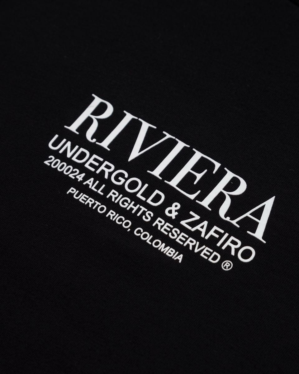 UNDERGOLD INTERNACIONAL "RIVIERA CHAPELLE" TEE BLACK