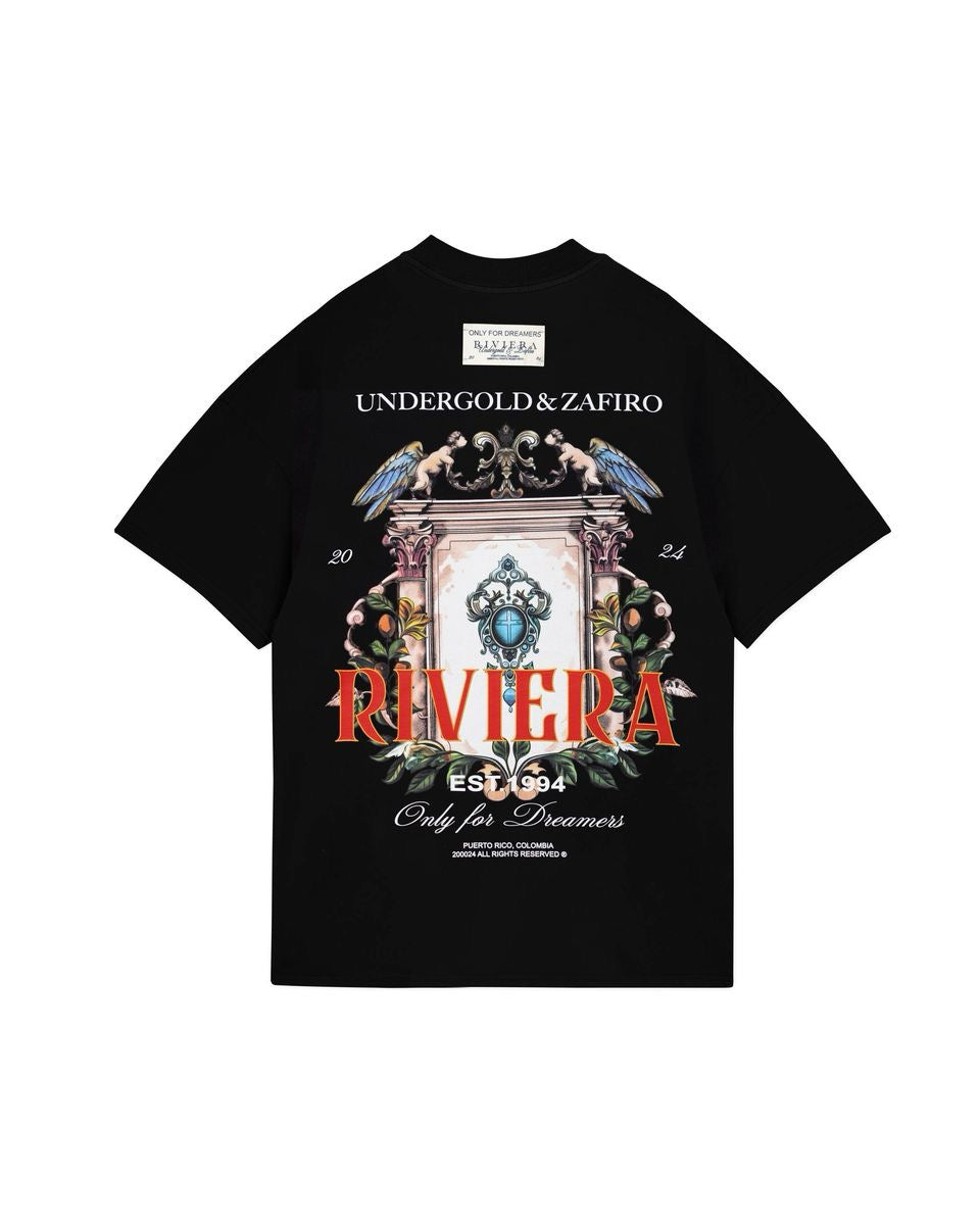 UNDERGOLD INTERNACIONAL "RIVIERA DOOR" TEE BLACK