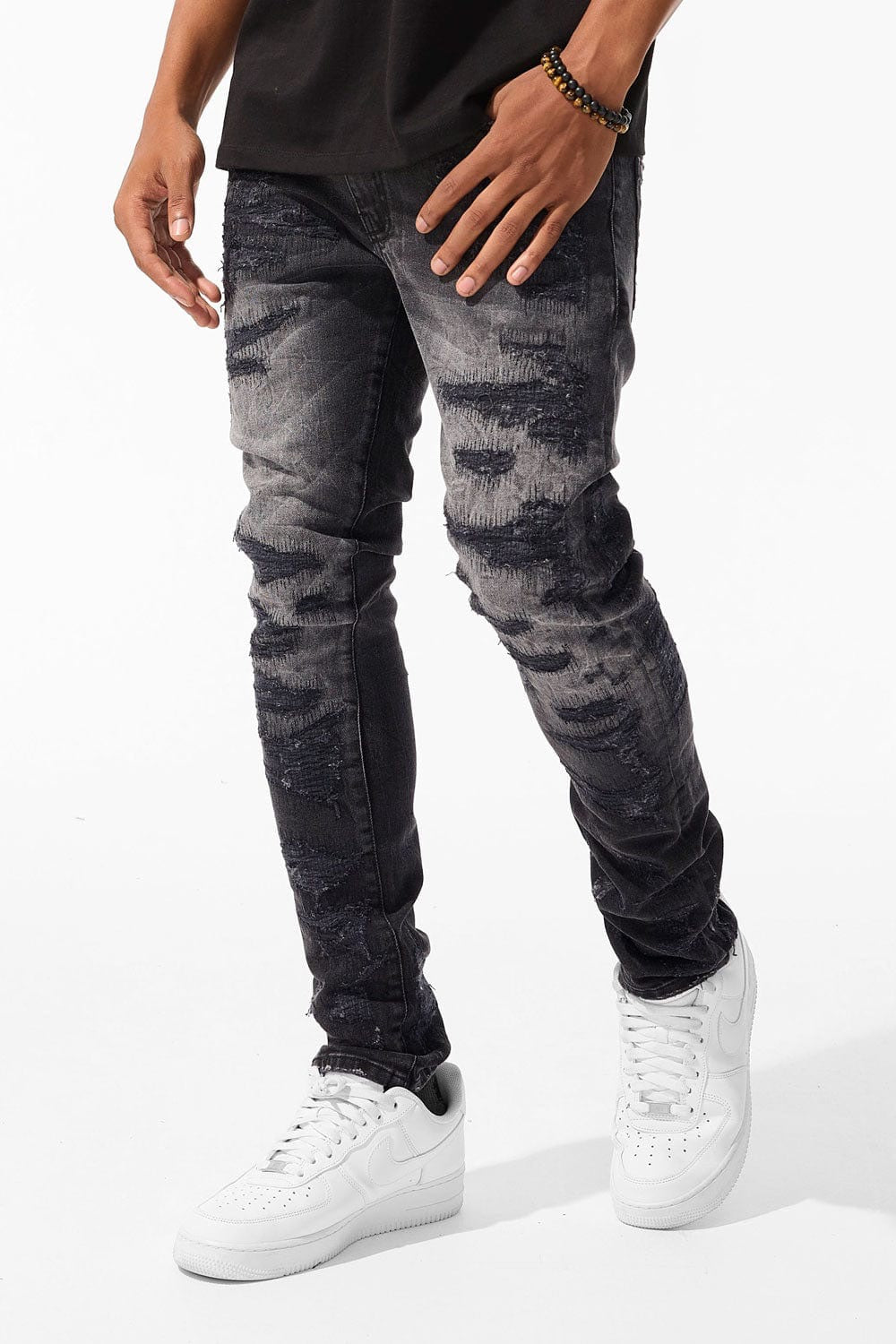 JORDAN CRAIG "ROCKAWAY" DENIM SKINNY BLACKSHADOW