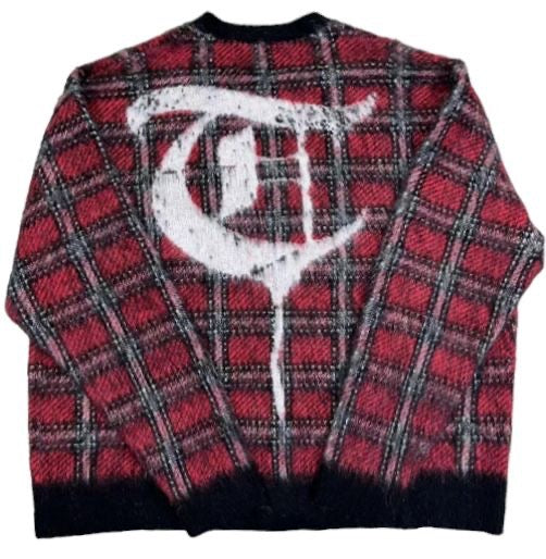 TRNCHS "CARLTON BANKS" CARDIGAN RED/BLACK