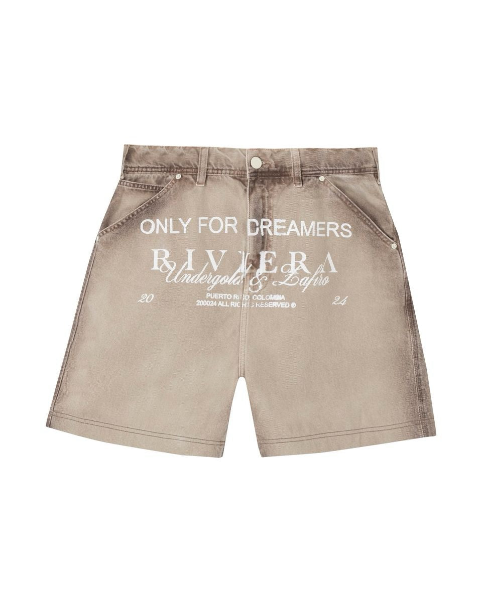 UNDERGOLD INTERNACIONAL "RIVIERA BERMUDA" SHORTS CREAM