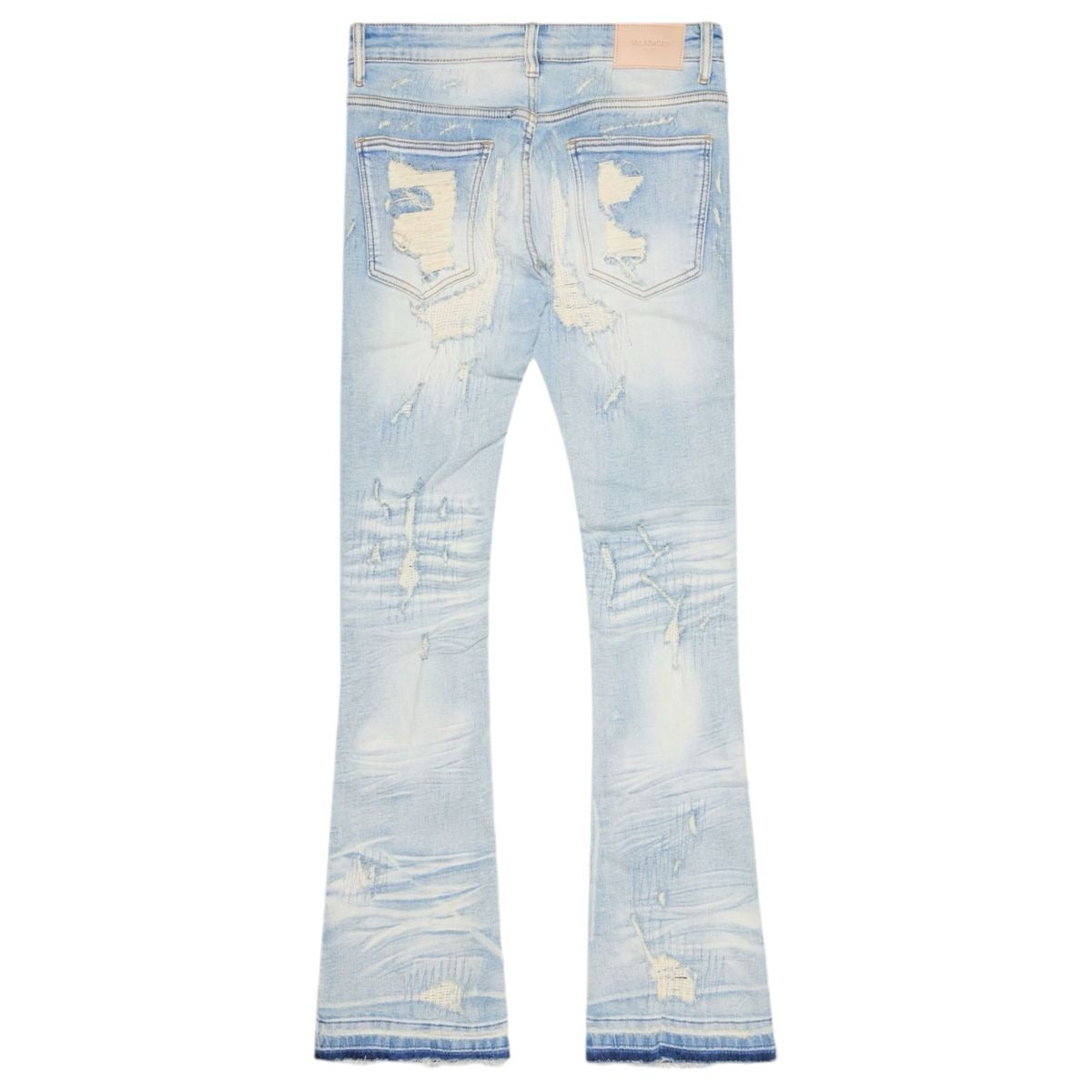 VALABASAS "TEARAWAY" STACKED DENIM LIGHT BLUE WASH