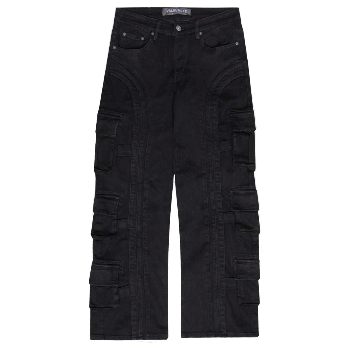 VALABASAS "TRACK" BAGGY DENIM BLACK