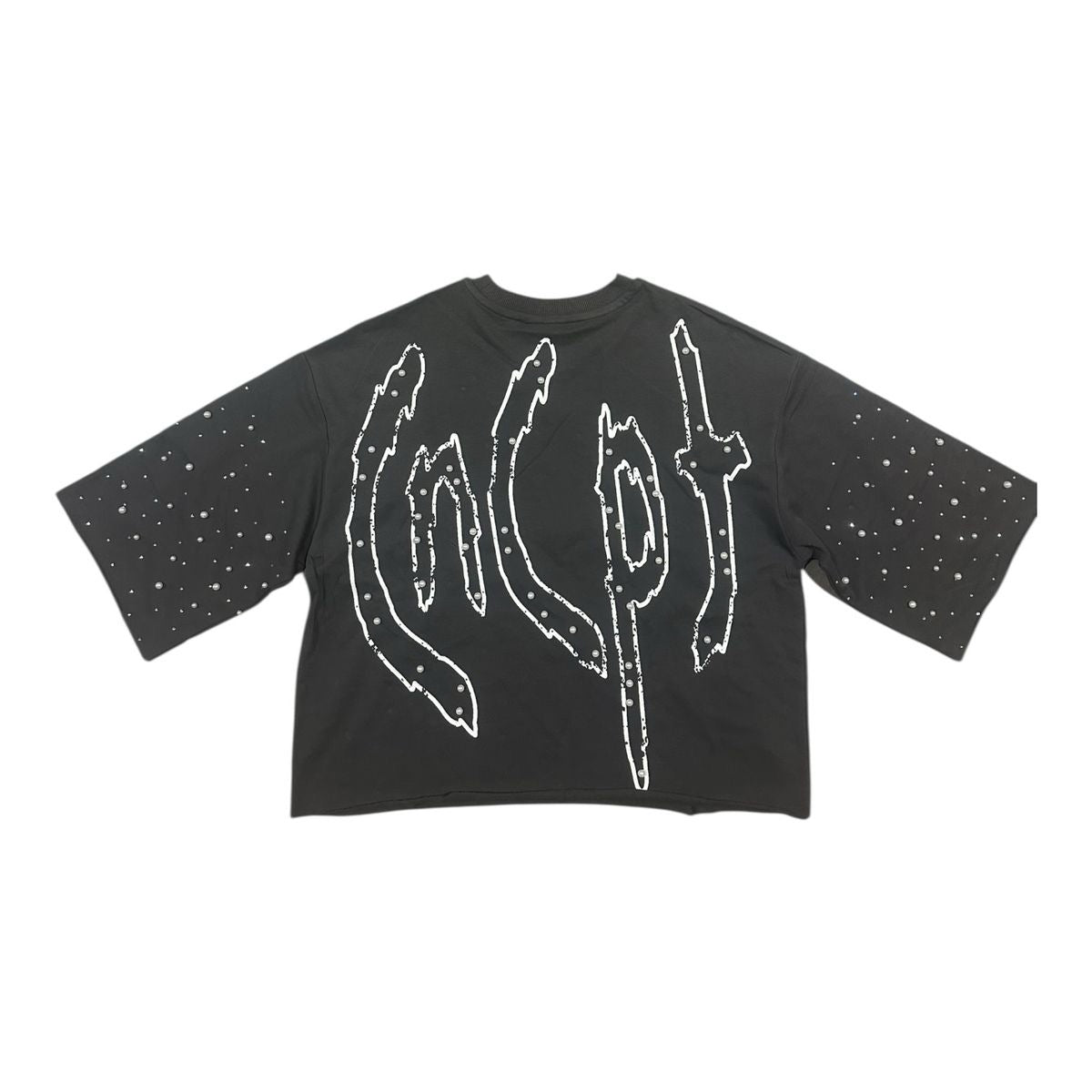 Concept "Pearly" Cropped Tee Grey