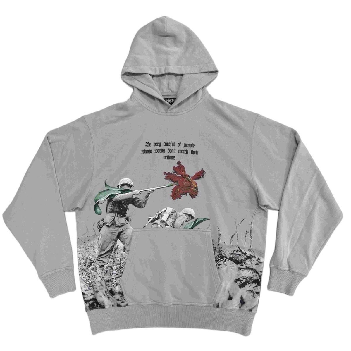 TRNCHS "ACTIONS AND WORDS" HOODIE LT.GREY