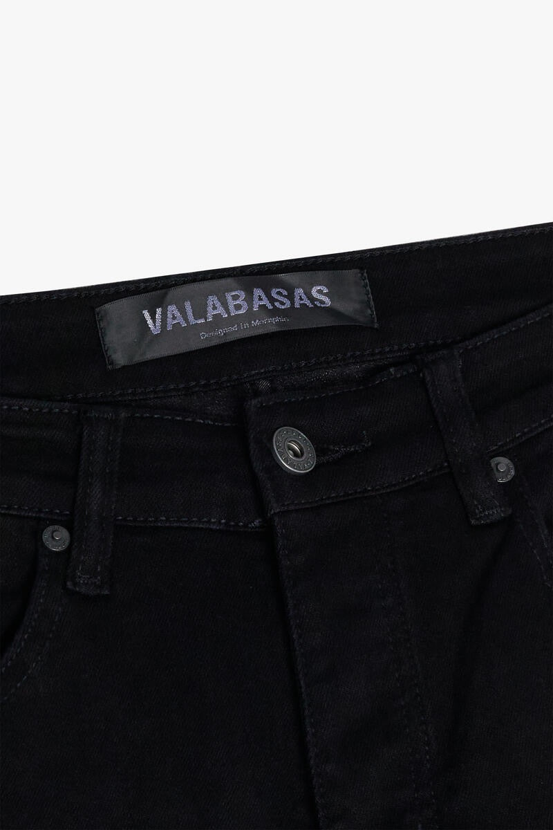 VALABASAS "TRACK" BAGGY DENIM BLACK