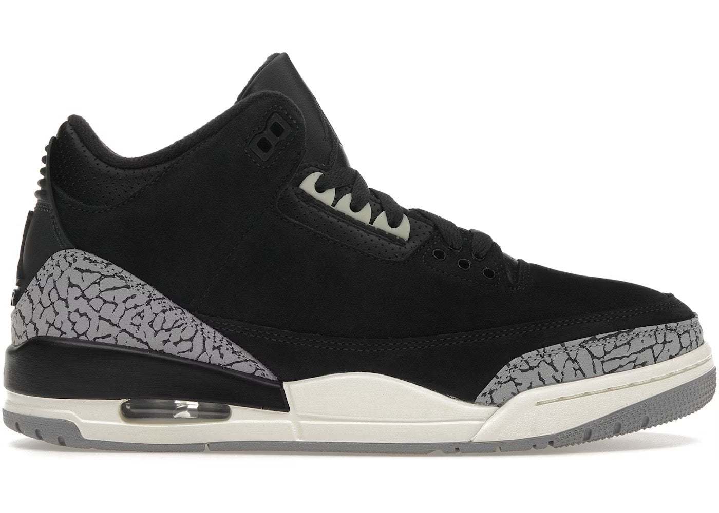 WMNS AIR JORDAN 3 RETRO OFF NOIR/BLACK-SAIL SIZE 11W