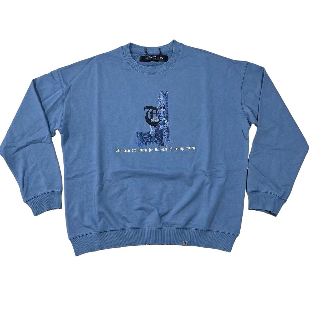 Trnchs "War Money" Sweater Vintage Blue