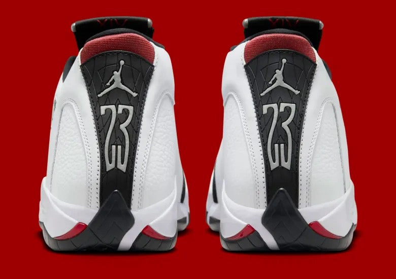 AIR JORDAN 14 RETRO WHITE/VARSITY RED-BLACK SIZE 9.5