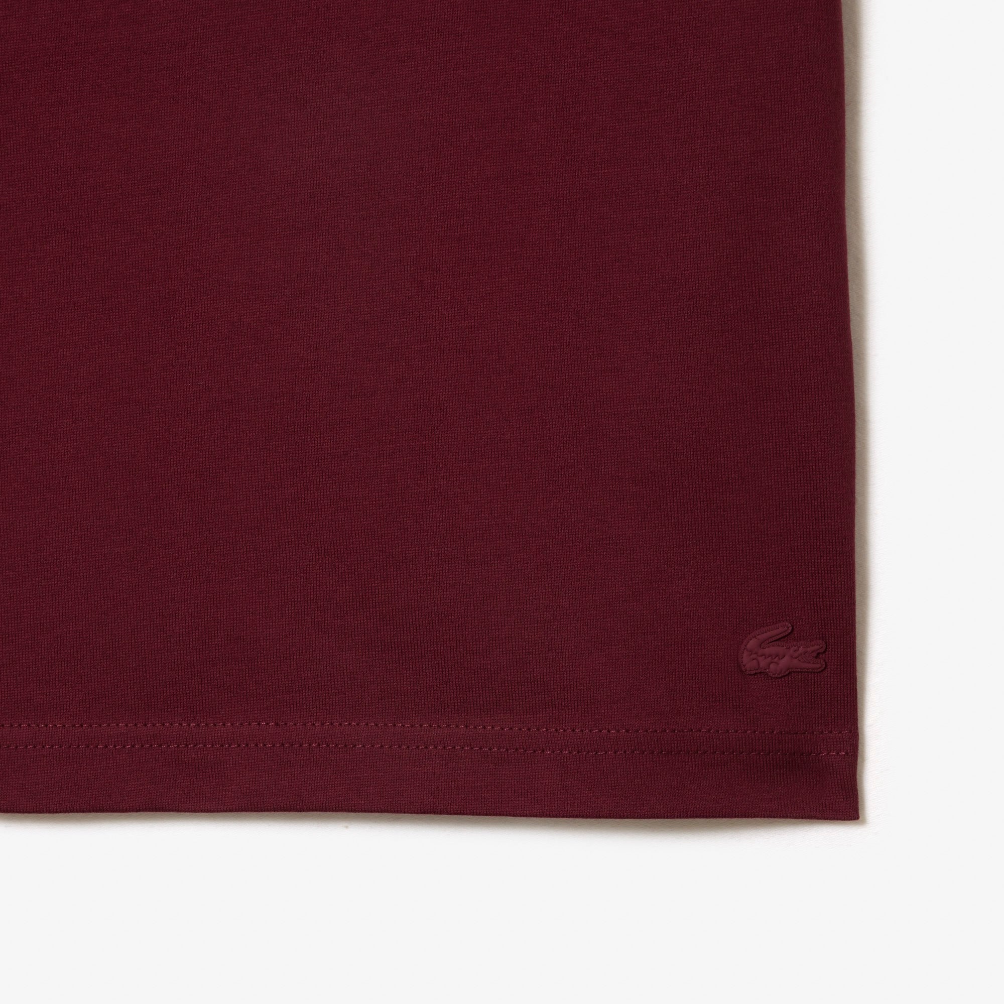 LACOSTE "PRINTED HEAVY" TEE BURGUNDY