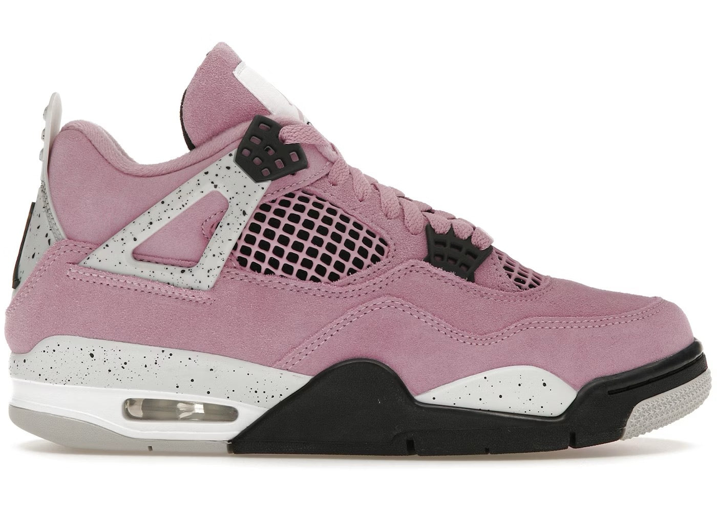 WMNS AIR JORDAN 4 RETRO ORCHID/NEUTRAL GREY-BLACK SIZE 12 W