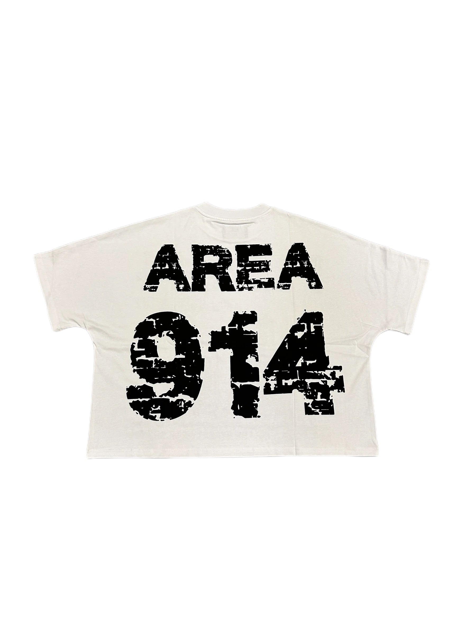 FLOOR914 "AREA 914" CROPPED TEE WHITE