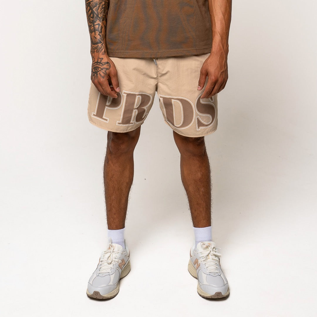 Paradise Lost "Varsitiy" Shorts Tan