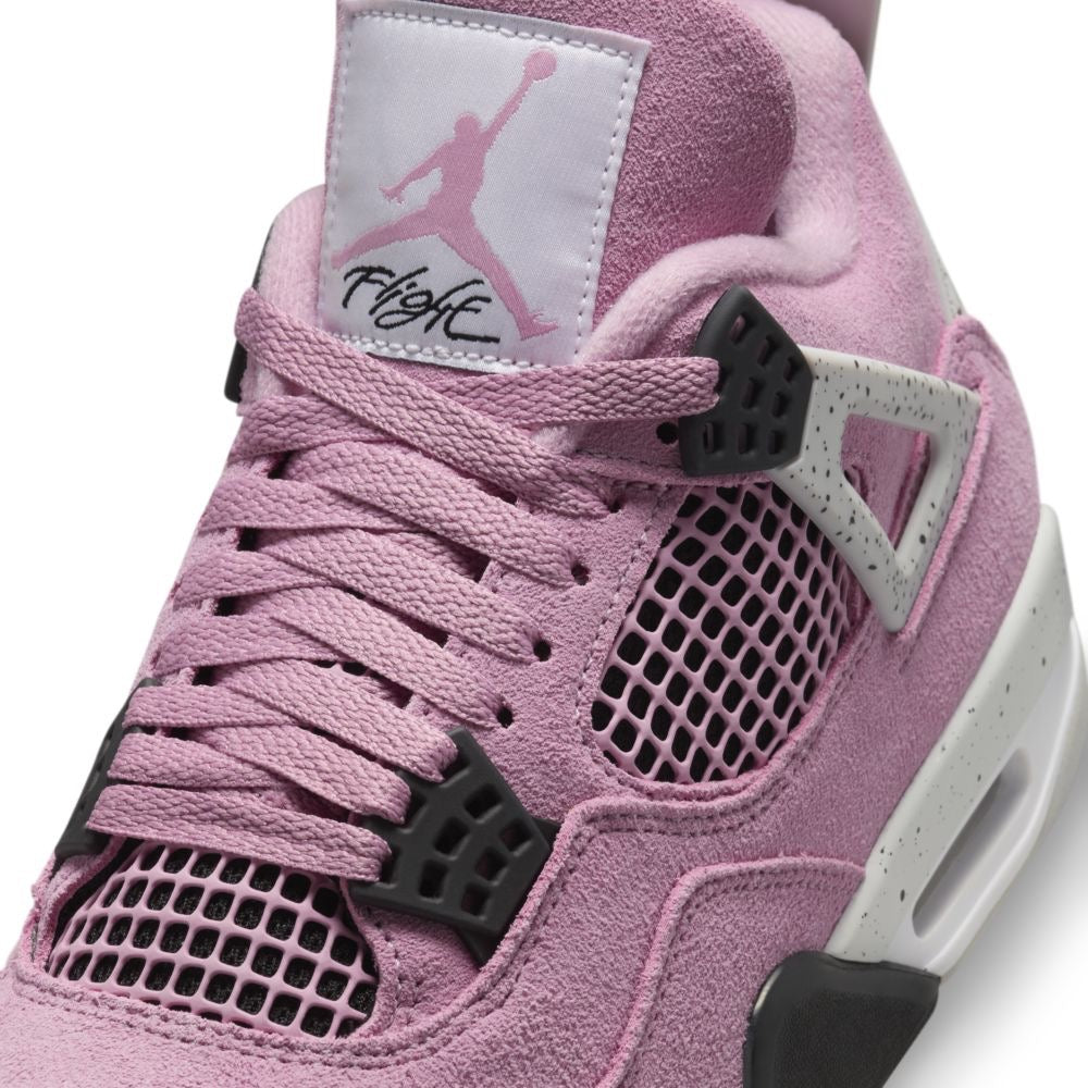 WMNS AIR JORDAN 4 RETRO ORCHID/NEUTRAL GREY-BLACK SIZE 12 W