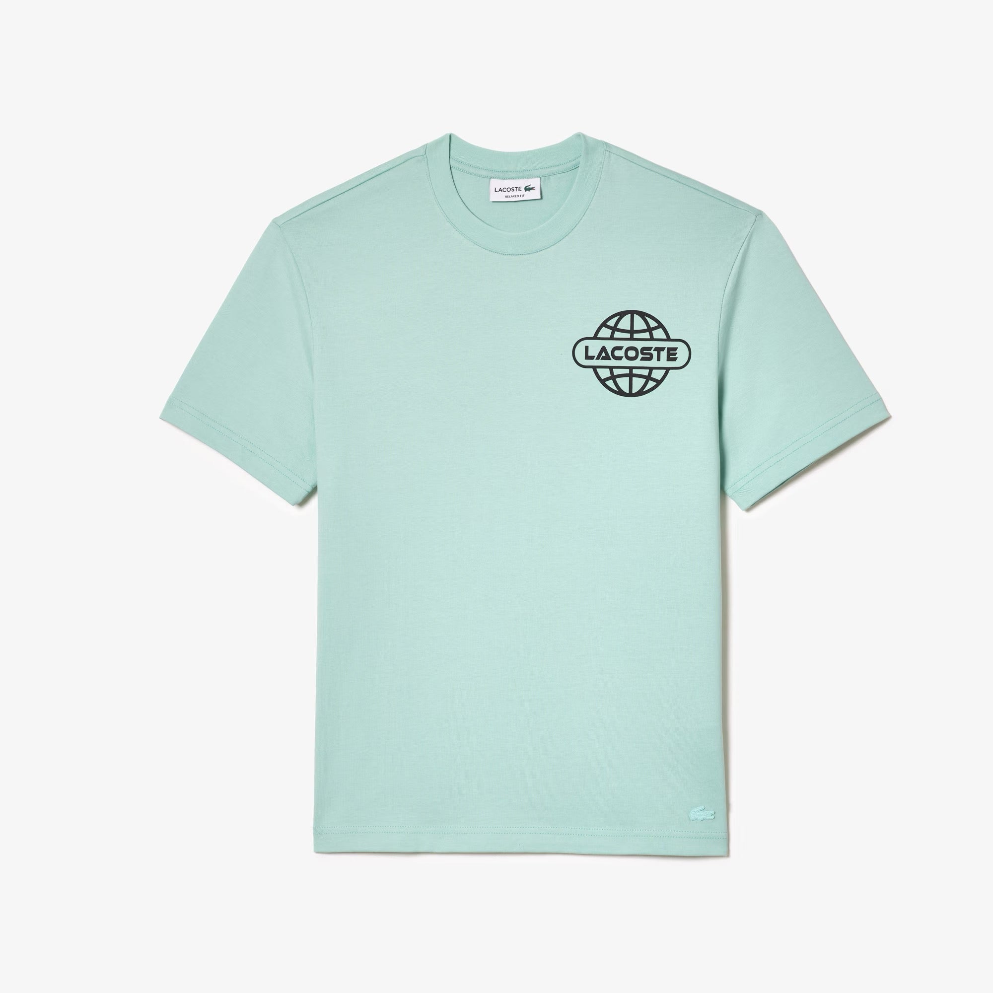 LACOSTE "PRINTED HEAVY" TEE TEAL