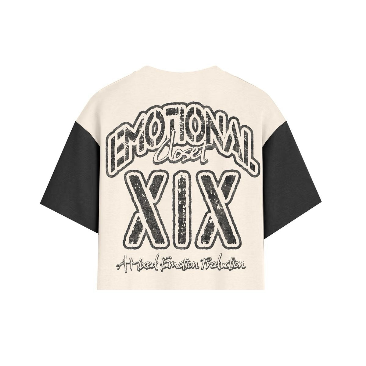 Mixed Emotion "Emotional Closet" Cropped Tee Cream