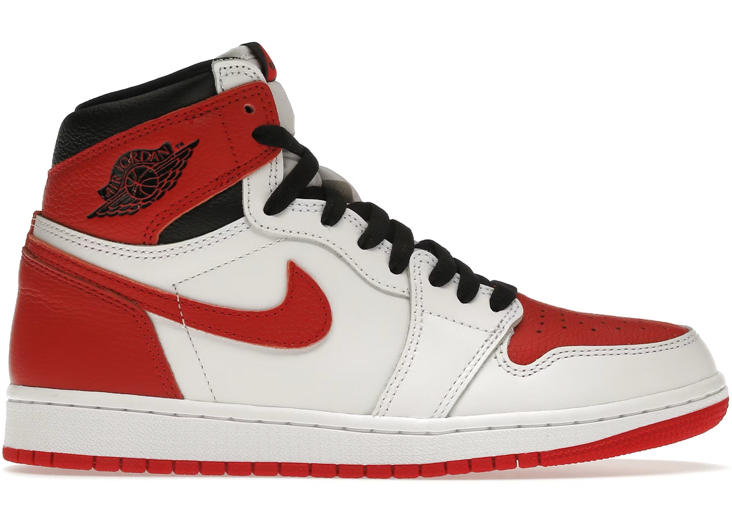 AIR JORDAN 1 RETRO HIGH OG WHITE/UNIVERSITY RED-BLACK SIZE 9