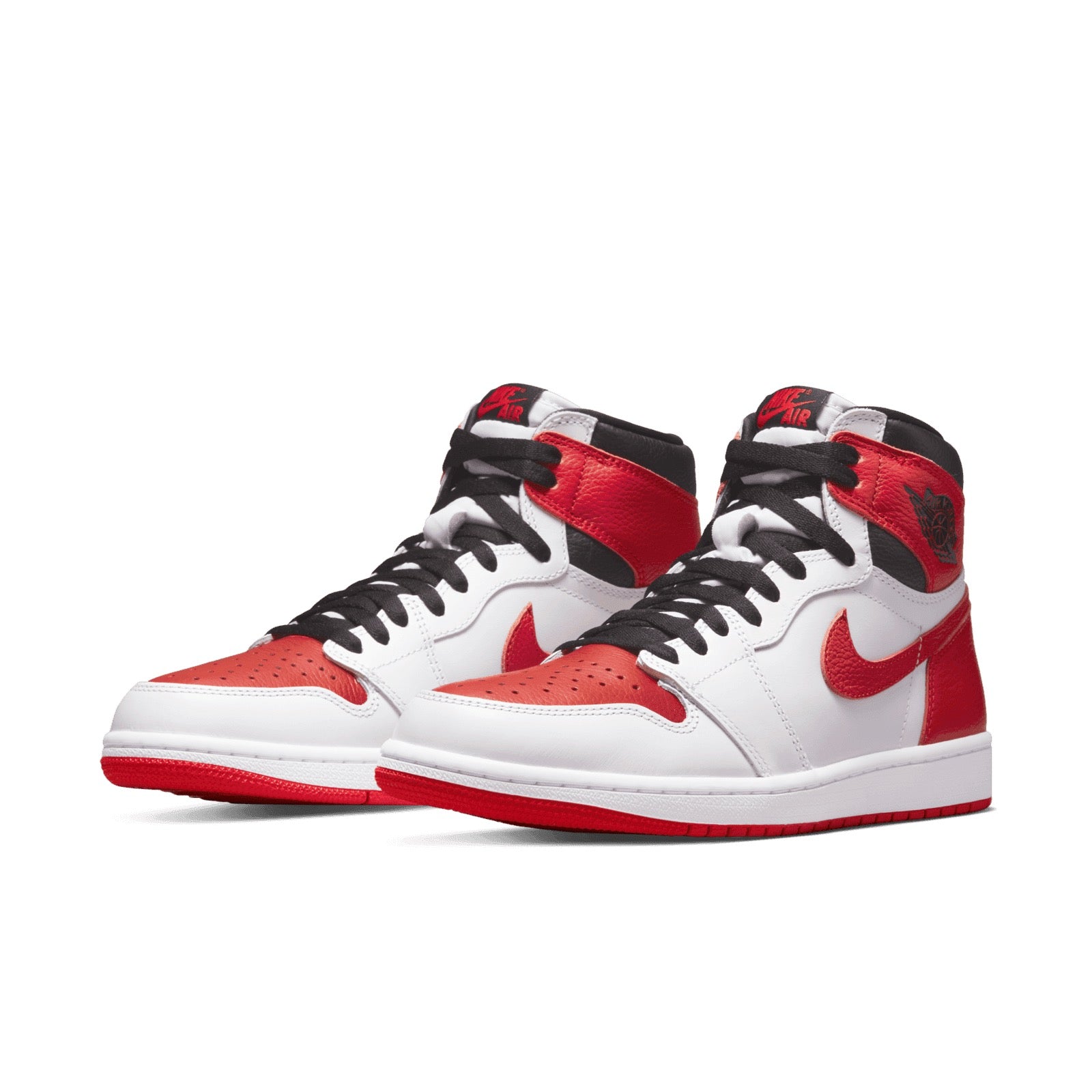 AIR JORDAN 1 RETRO HIGH OG WHITE/UNIVERSITY RED-BLACK SIZE 9