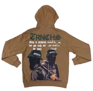 TRNCHS "TUNNELS" HOODIE VINTAGE BROWN