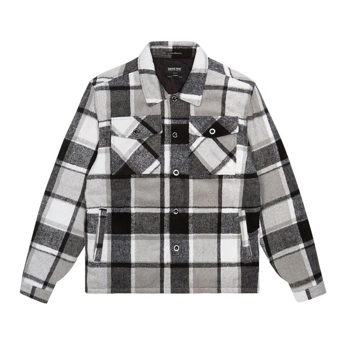 SMOKE RISE "FLANNEL" OVERSHIRT GRAPHITE